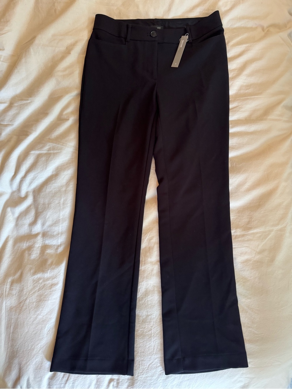LOFT Black Boot-Cut Dress Pants